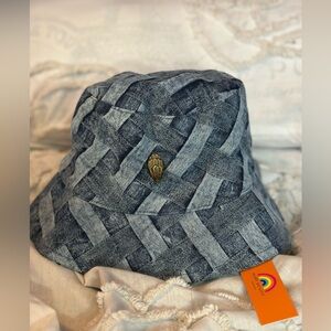 🔥KURT GEIGER WOVEN DENIM BUCKET HAT🧢